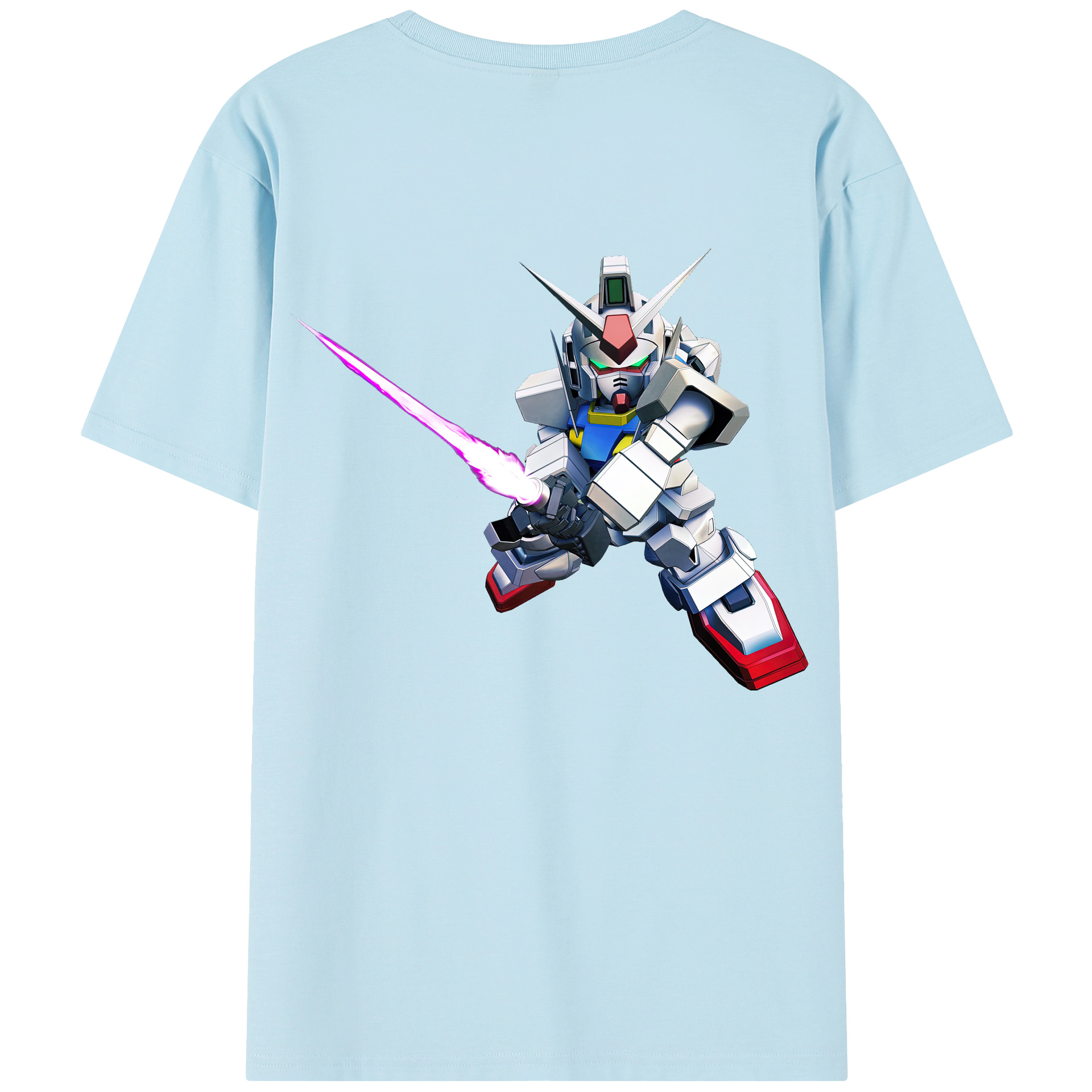 （画像用） 機動戦士ガンダム Mobile Suit Gundam 綿100％半袖Tシャツ（背面プリント）